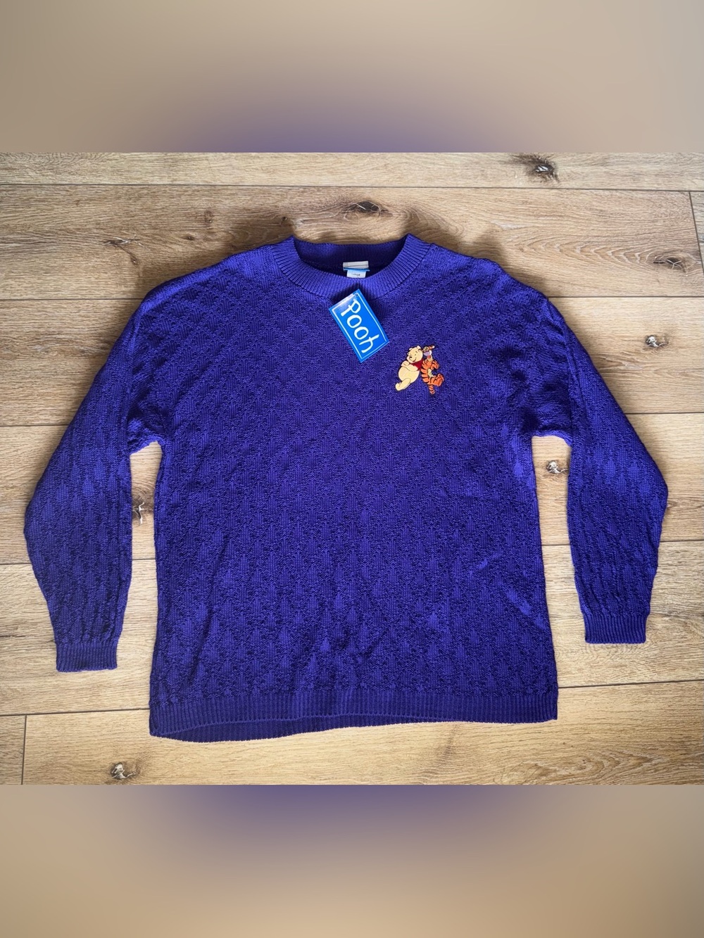 Vintage Winnie the Pooh Purple Sweater Embroidered